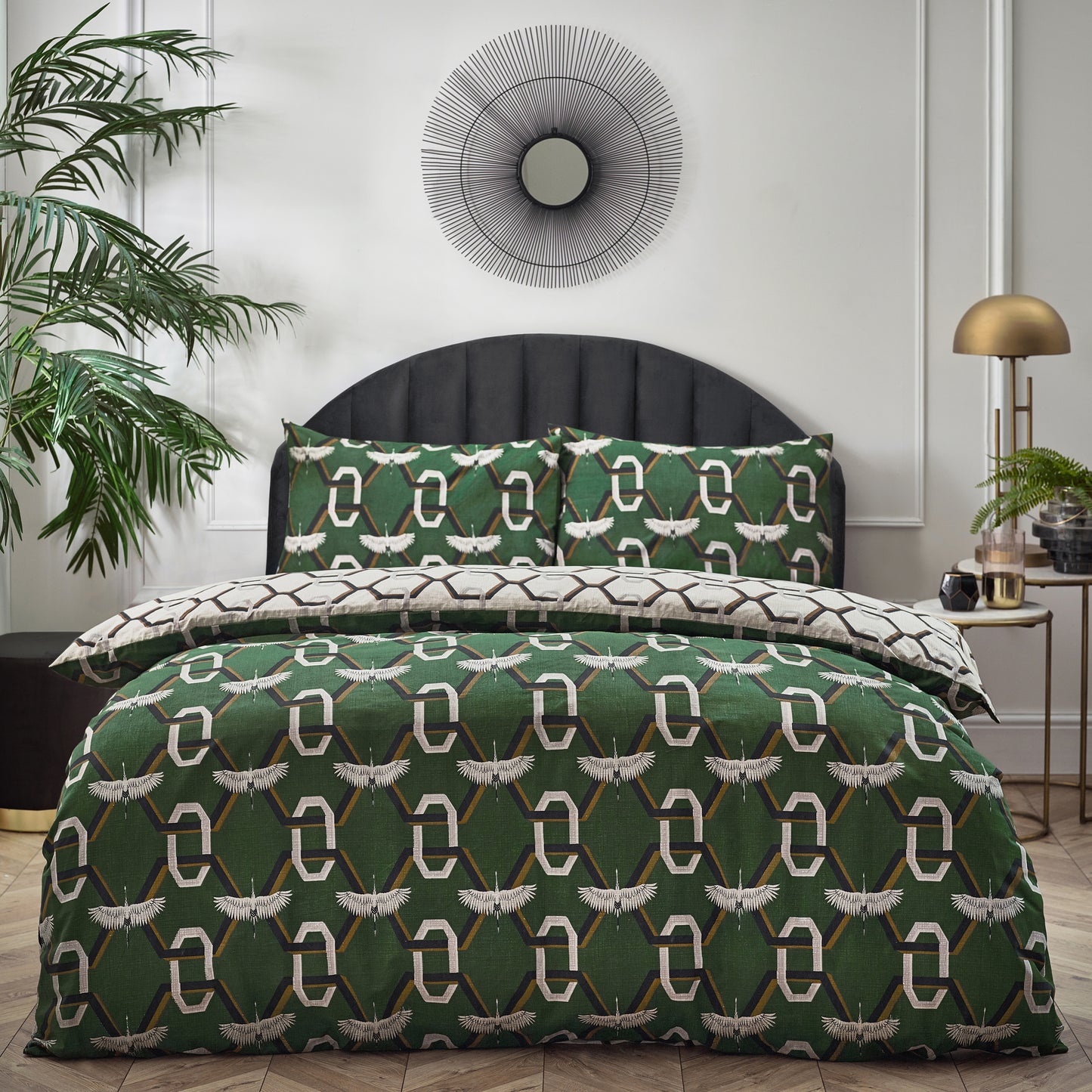 Avalon Duvet Cover Set Green
