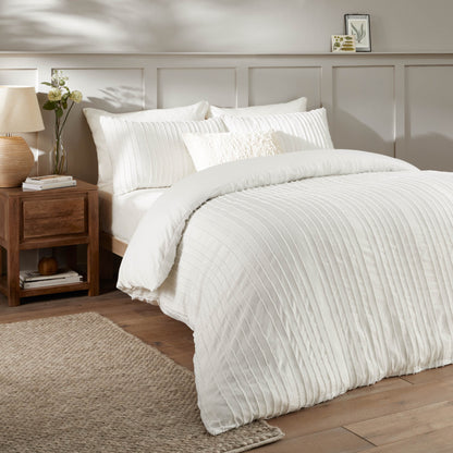Harrison Stripe Tufted Duvet Cover Set
