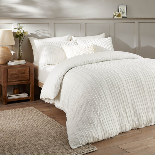 Harrison Stripe Tufted Duvet Cover Set