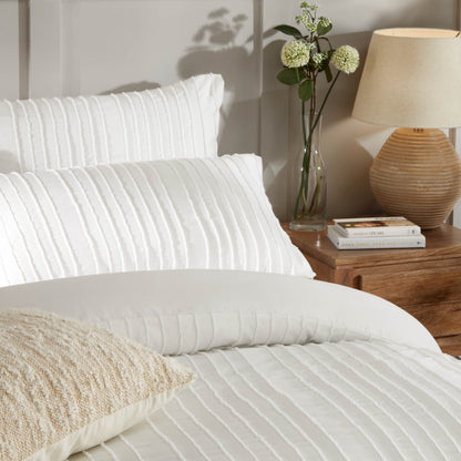 Harrison Stripe Tufted Duvet Cover Set