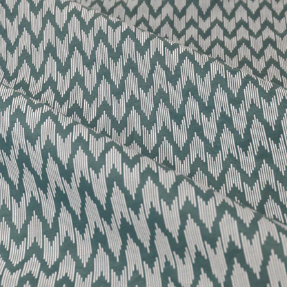 Hutton Jacquard Pencil Pleat Curtains Blue