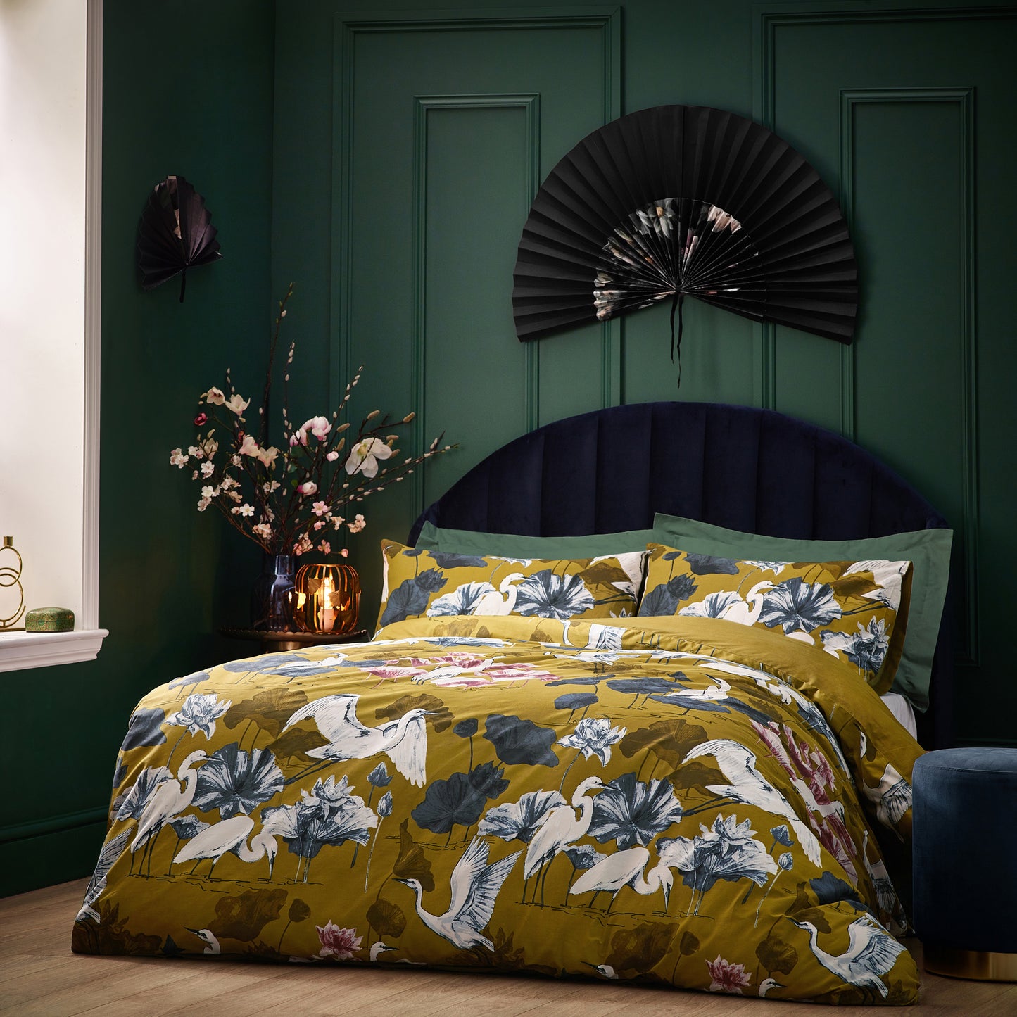 Kushiro Duvet Cover Set Olive