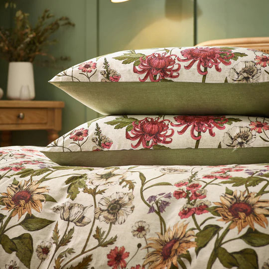 Wallflower Botanical Duvet Cover Set Natural