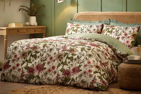 Wallflower Botanical Duvet Cover Set Natural