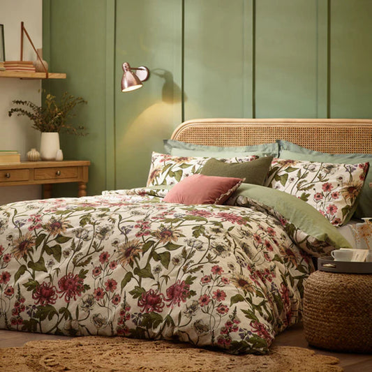 Wallflower Botanical Duvet Cover Set Natural